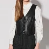 Walter Baker Leslee Vest, Black - Leather^Women Leather | Jackets