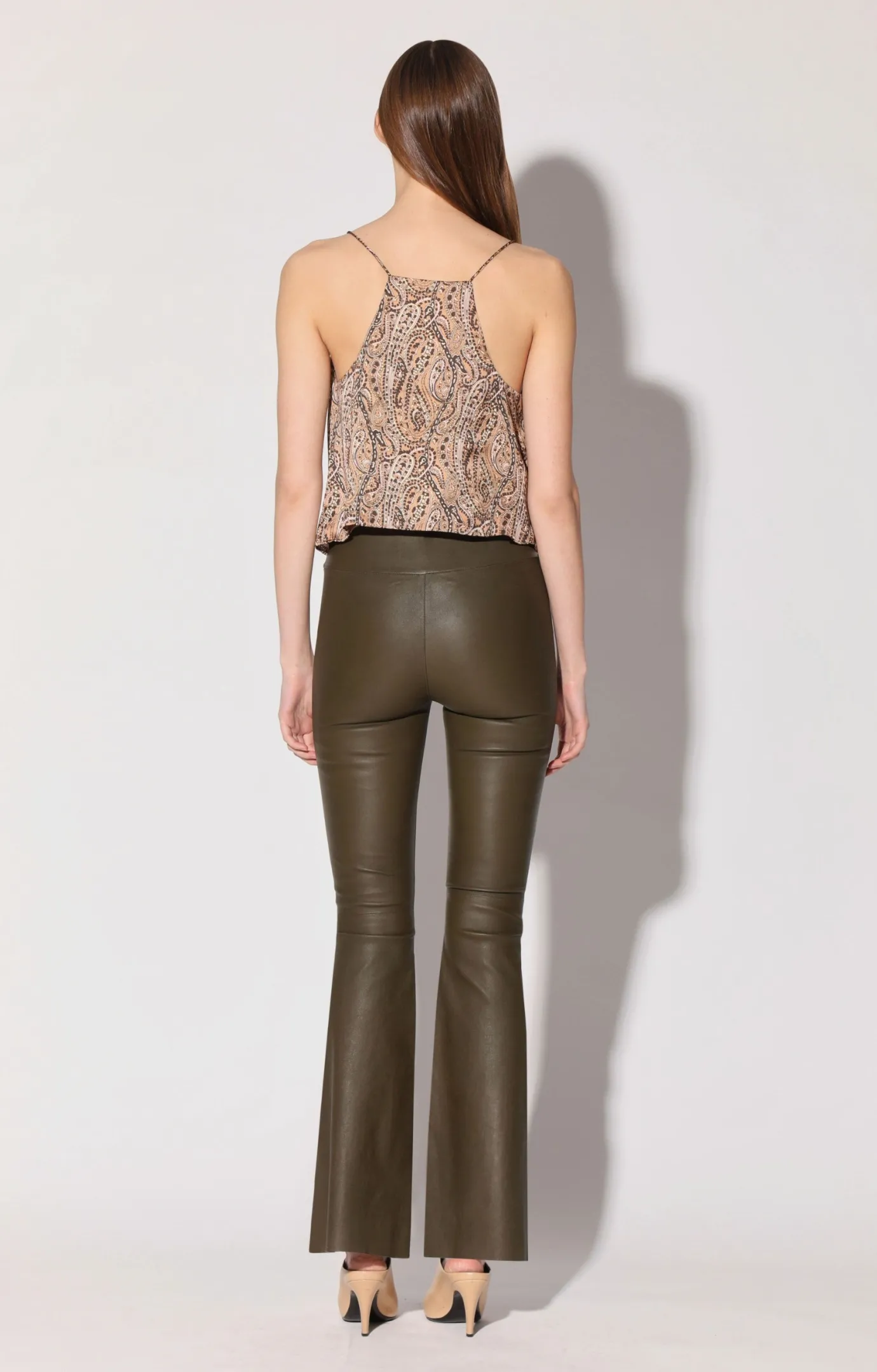 Walter Baker Lexie Pant, Moss - Stretch Leather^Women Leather | Bottoms