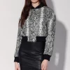 Walter Baker Lindsey Jacket, White Snake^Women Jackets | Leather