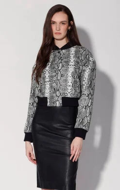 Walter Baker Lindsey Jacket, White Snake^Women Jackets | Leather