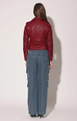 Walter Baker Liz Jacket, Garnet - Leather^Women Leather | Jackets