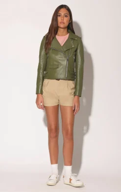 Walter Baker Liz Jacket, Greek Olive - Leather^Women Leather | Jackets