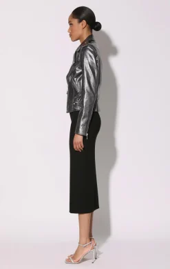 Walter Baker Liz Jacket, Gunmetal - Leather^Women Leather | Jackets