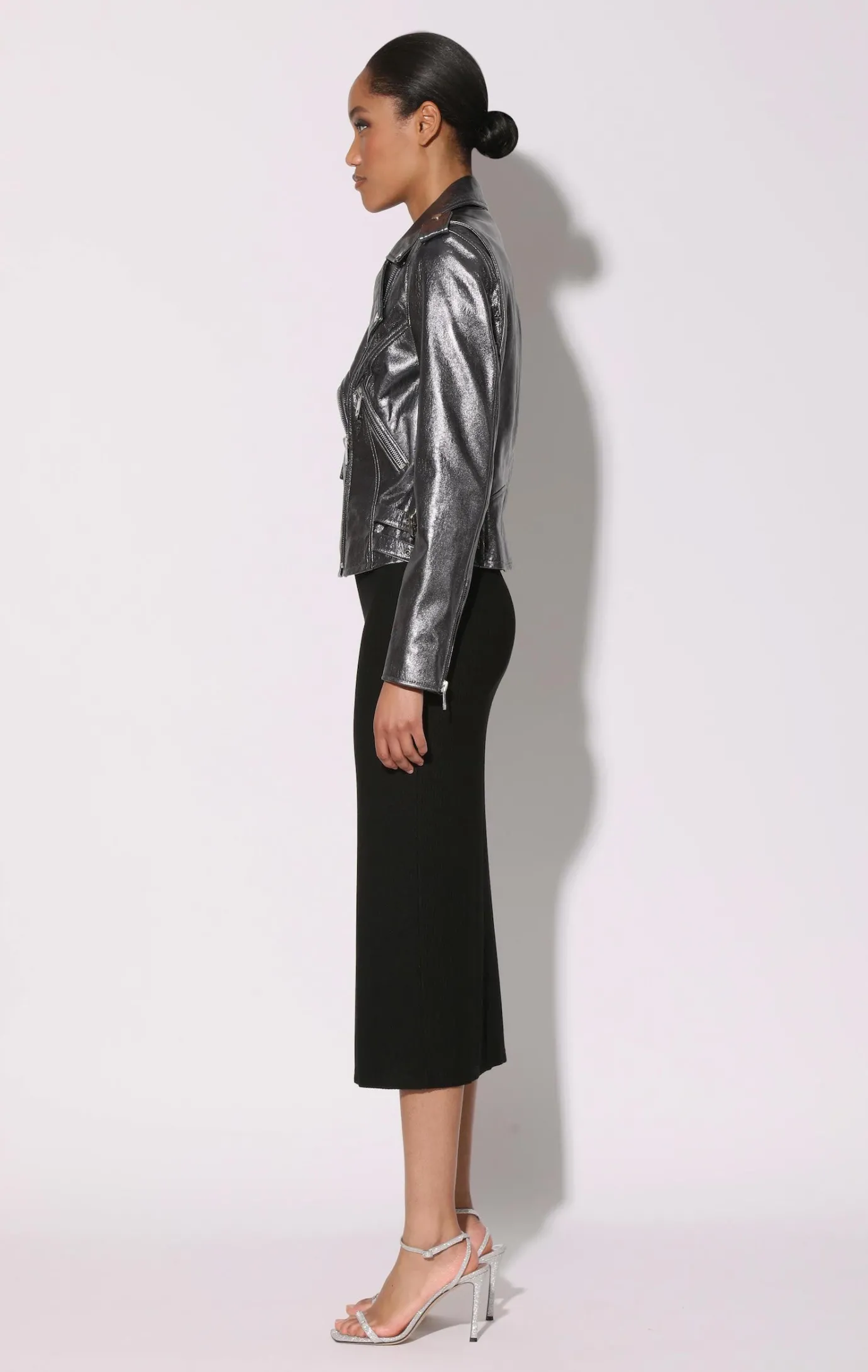 Walter Baker Liz Jacket, Gunmetal - Leather^Women Leather | Jackets