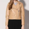 Walter Baker Liz Jacket, Latte - Leather^Women Leather | Jackets