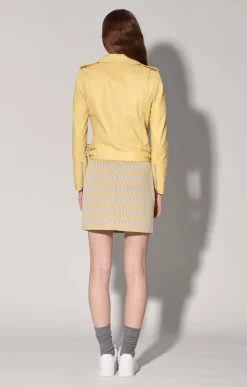 Walter Baker Liz Jacket, Pale Yellow - Leather^Women Leather | Jackets