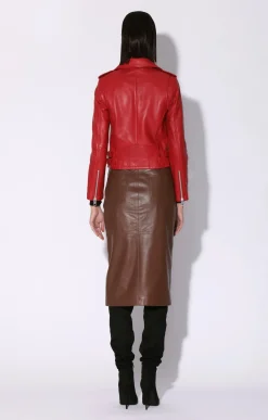 Walter Baker Liz Jacket, Red - Leather^Women Leather | Jackets