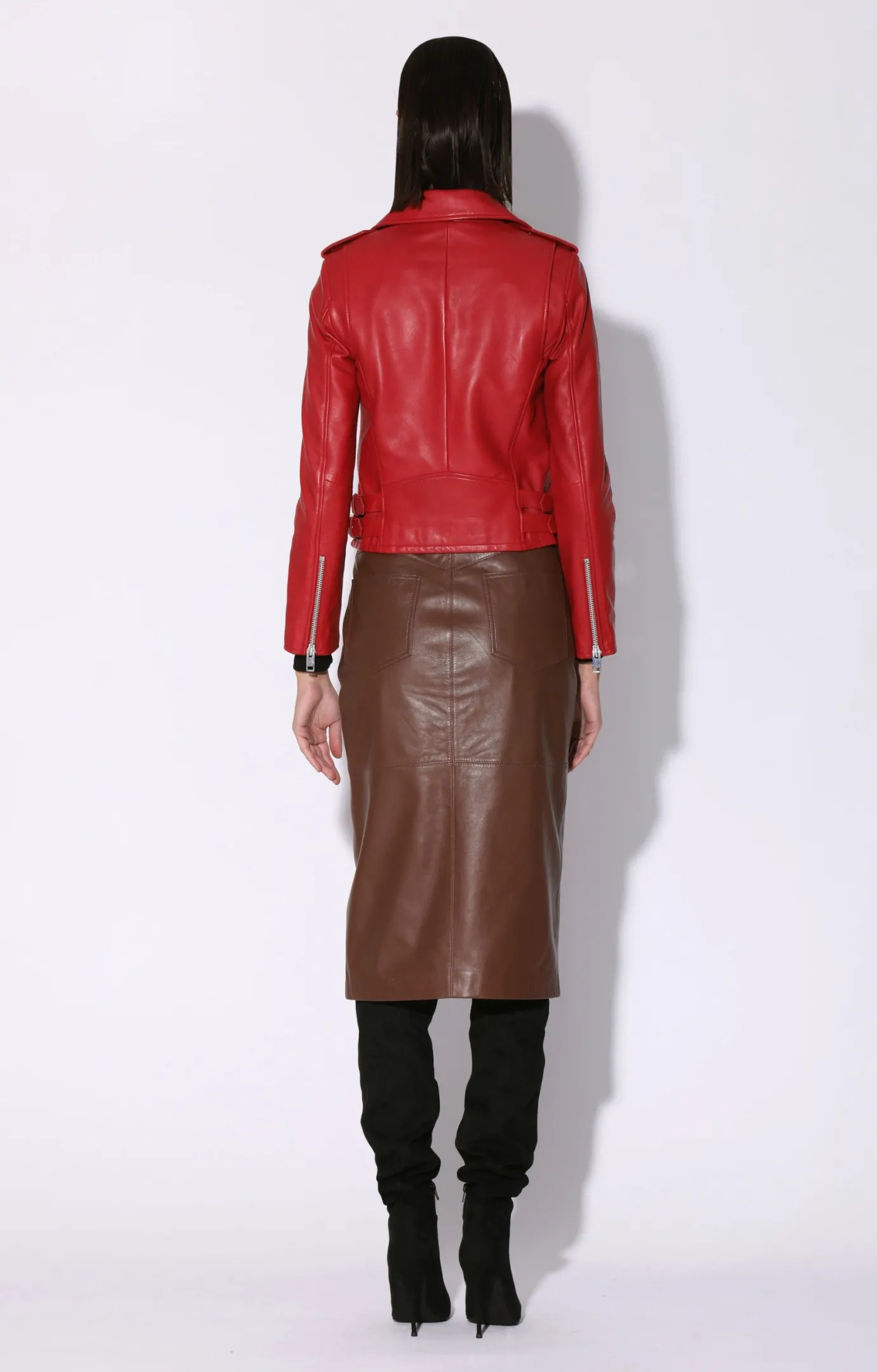 Walter Baker Liz Jacket, Red - Leather^Women Leather | Jackets