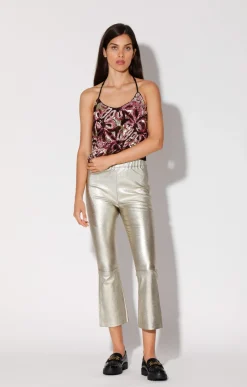 Walter Baker Lori Pant, Gold - Stretch Leather^Women Bottoms