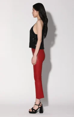 Walter Baker Lori Pant, Red - Leather^Women Leather | Bottoms