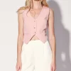Walter Baker Luanna Vest, Pink Pin Stripe^Women Jackets
