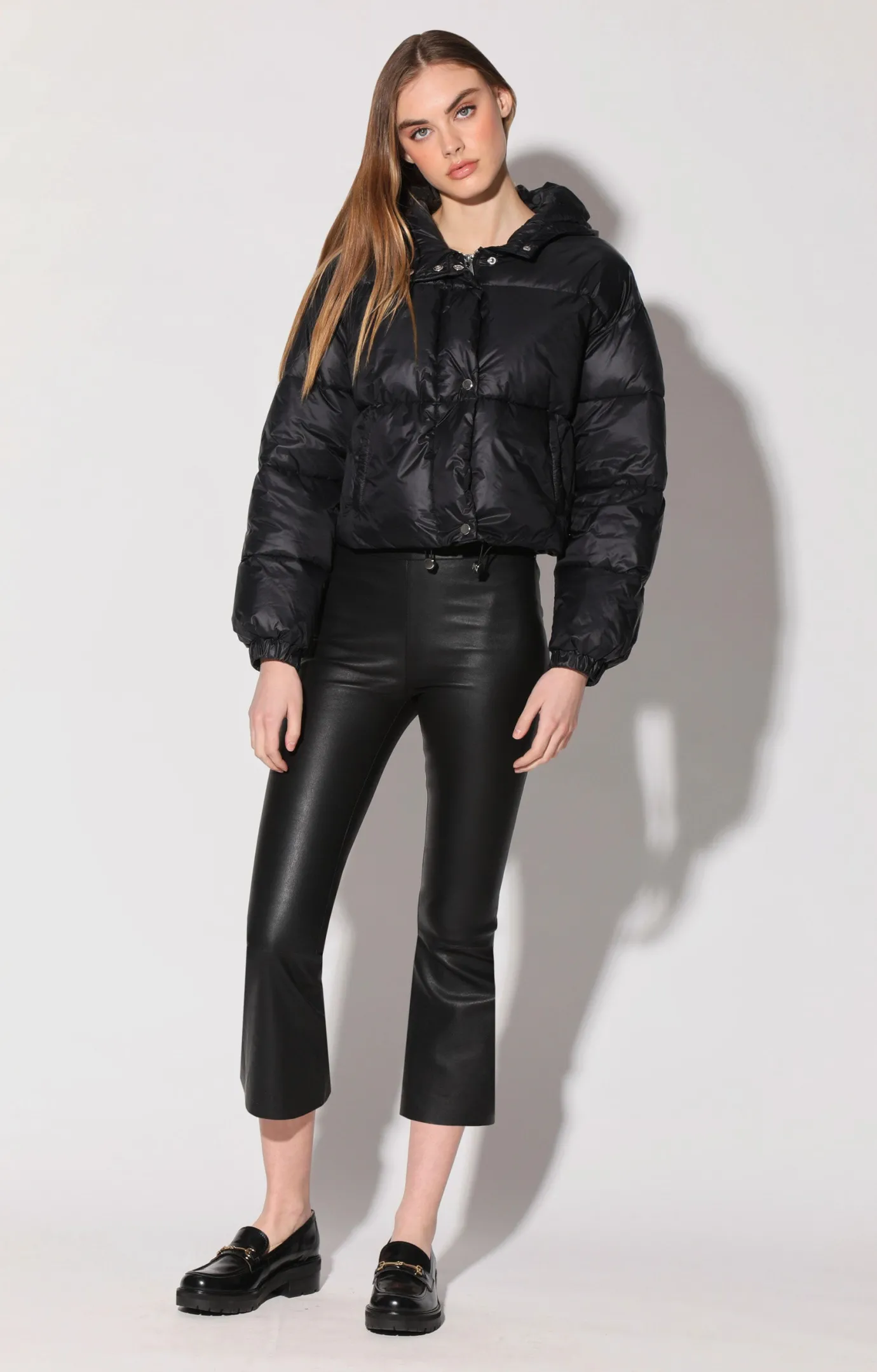 Walter Baker Luisa Pant, Black - Stretch Leather^Women Leather | Bottoms