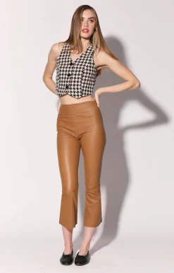 Walter Baker Luisa Pant, Camel - Stretch Leather^Women Leather | Bottoms