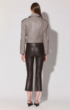 Walter Baker Luisa Pant, Mocha - Stretch Leather^Women Leather | Bottoms