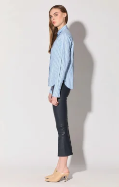 Walter Baker Luisa Pant, Navy - Stretch Leather^Women Leather | Bottoms