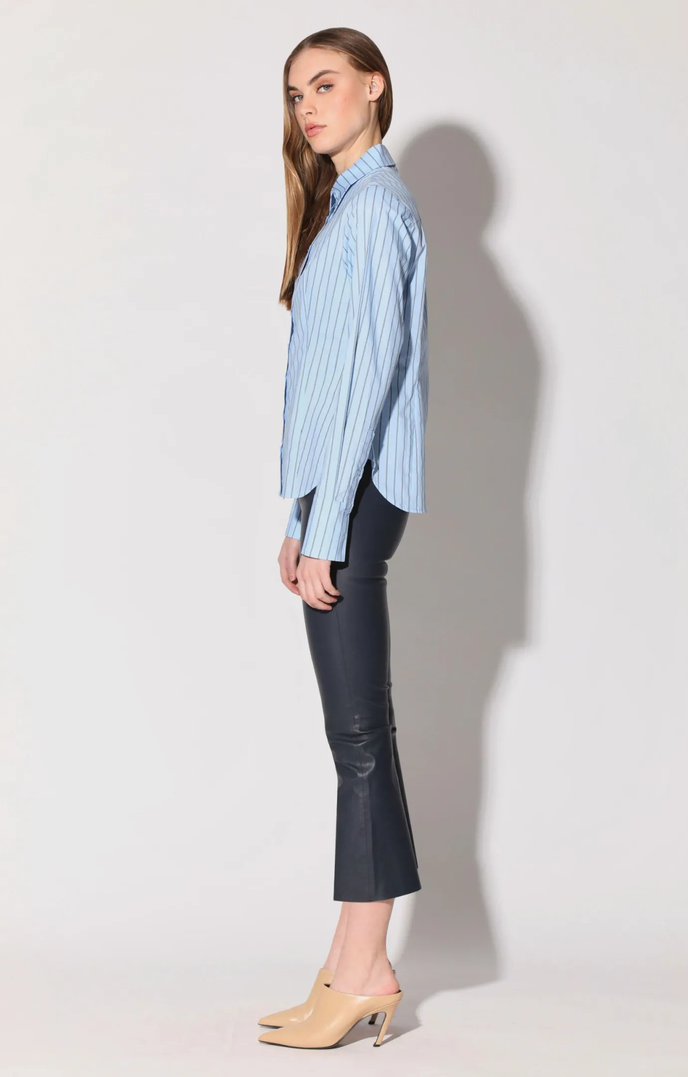 Walter Baker Luisa Pant, Navy - Stretch Leather^Women Leather | Bottoms