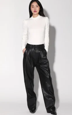 Walter Baker Luka Pant, Black - Leather^Women Bottoms