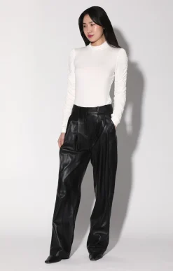 Walter Baker Luka Pant, Black - Leather^Women Bottoms