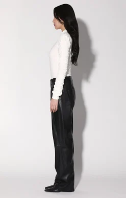 Walter Baker Luka Pant, Black - Leather^Women Bottoms