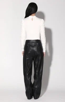 Walter Baker Luka Pant, Black - Leather^Women Bottoms