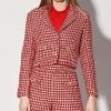 Walter Baker Lyona Jacket, Wine Houndstooth^Women Jackets