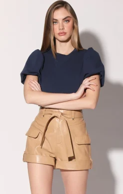 Walter Baker Marcos Short, Latte - Leather^Women Leather | Bottoms