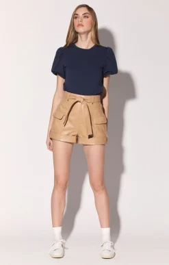 Walter Baker Marcos Short, Latte - Leather^Women Leather | Bottoms