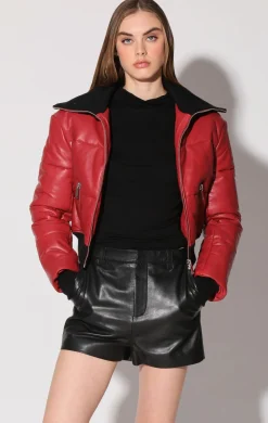 Walter Baker Marlene Short, Black - Leather^Women Leather | Bottoms