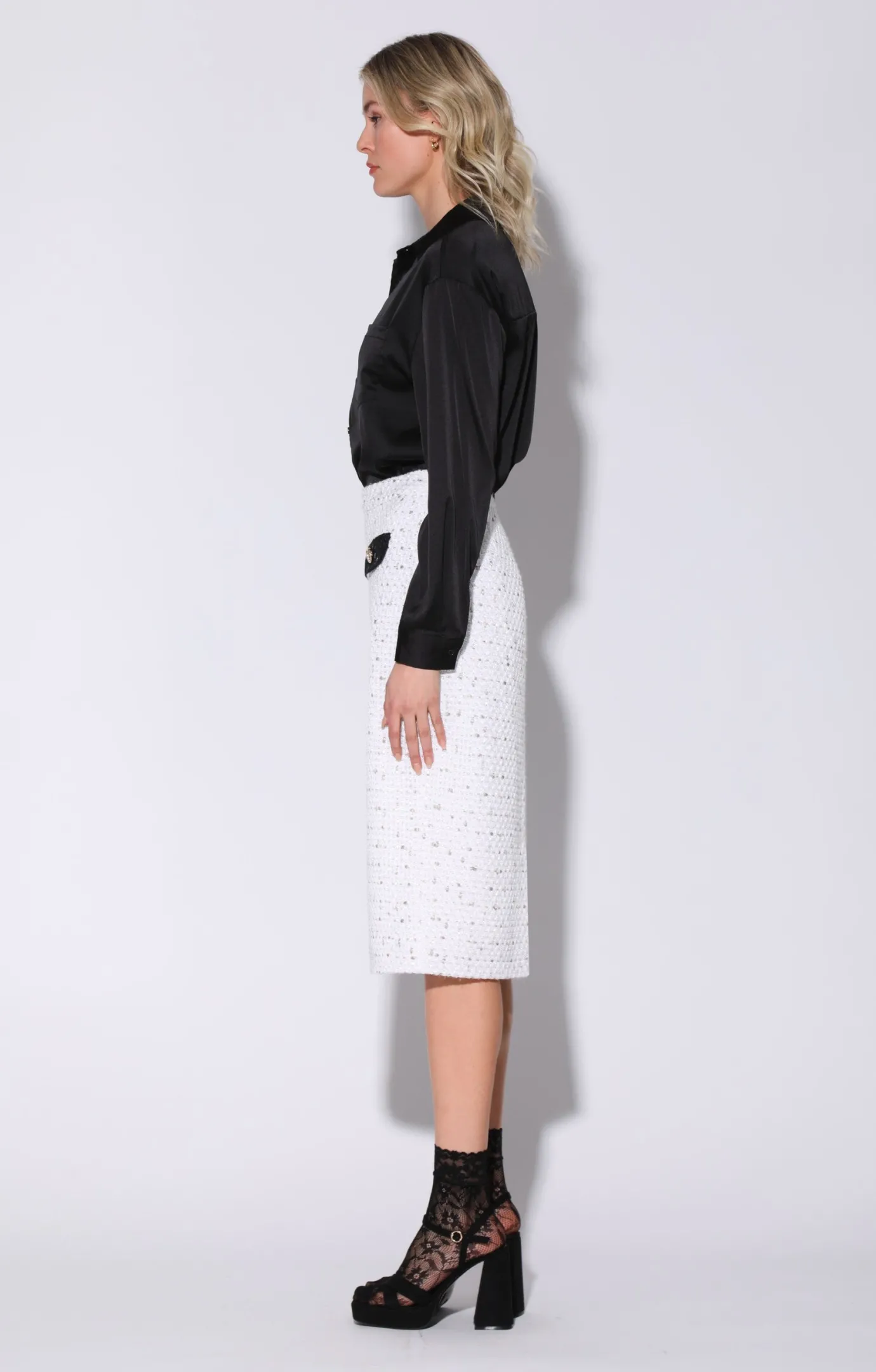Walter Baker Melany Skirt, Parisian Tweed Combo^Women Bottoms