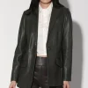 Walter Baker Mia Blazer, Basil - Leather^Women Leather | Jackets