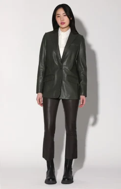 Walter Baker Mia Blazer, Basil - Leather^Women Leather | Jackets