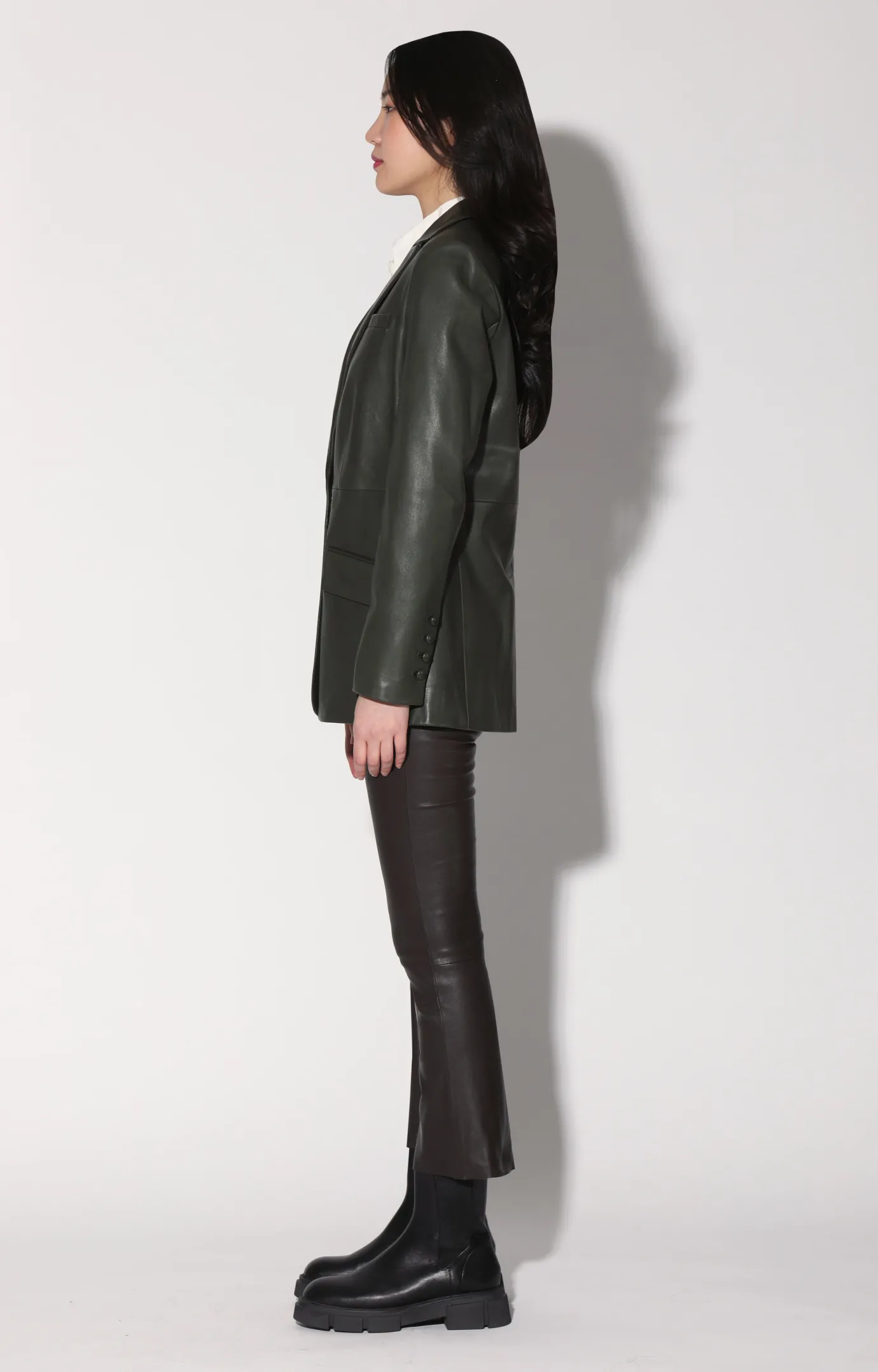 Walter Baker Mia Blazer, Basil - Leather^Women Leather | Jackets