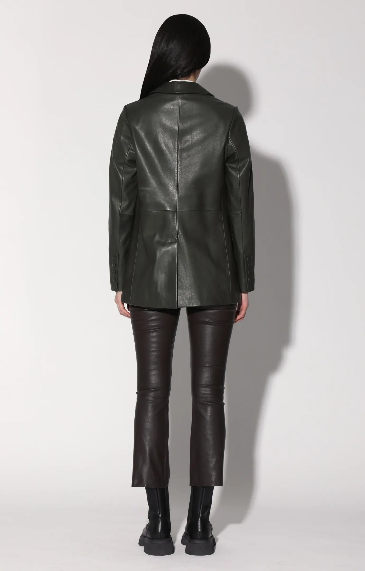 Walter Baker Mia Blazer, Basil - Leather^Women Leather | Jackets