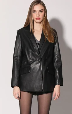 Walter Baker Mia Blazer, Black - Leather^Women Leather | Jackets