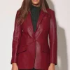 Walter Baker Mia Blazer, Garnet - Leather^Women Leather | Jackets
