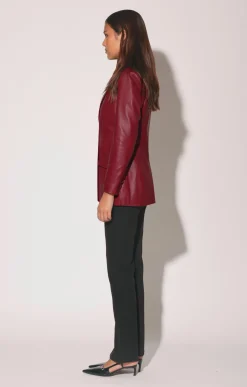 Walter Baker Mia Blazer, Garnet - Leather^Women Leather | Jackets