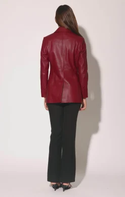 Walter Baker Mia Blazer, Garnet - Leather^Women Leather | Jackets