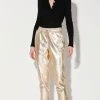 Walter Baker Minh Jogger, Gold - Leather^Women Leather | Bottoms