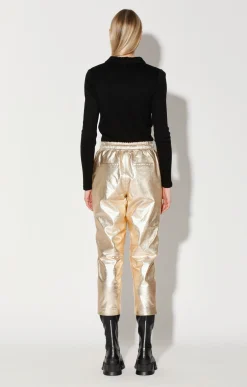 Walter Baker Minh Jogger, Gold - Leather^Women Leather | Bottoms
