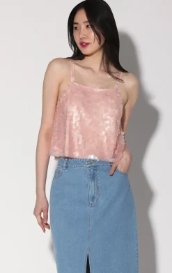 Walter Baker Nicky Top, Blush Prism Sequin^Women Tops