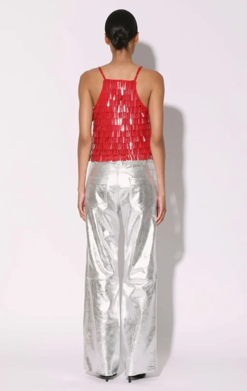 Walter Baker Nora Top, Dashing Red Sequin^Women Tops