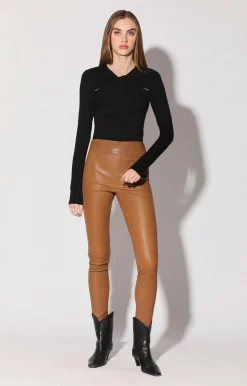 Walter Baker Raquelle Pant, Camel - Stretch Leather^Women Leather | Bottoms