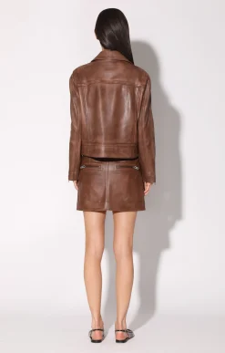 Walter Baker Sammy Jacket, Teak - Leather^Women Leather | Jackets