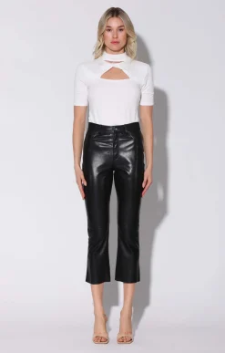 Walter Baker Selma Pant, Black - Leather^Women Leather | Bottoms