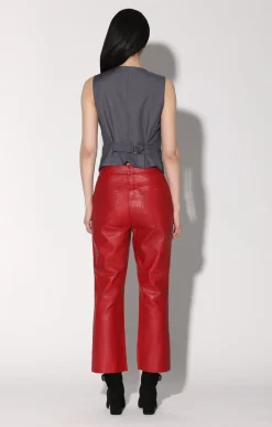 Walter Baker Selma Pant, Red - Leather^Women Leather | Bottoms
