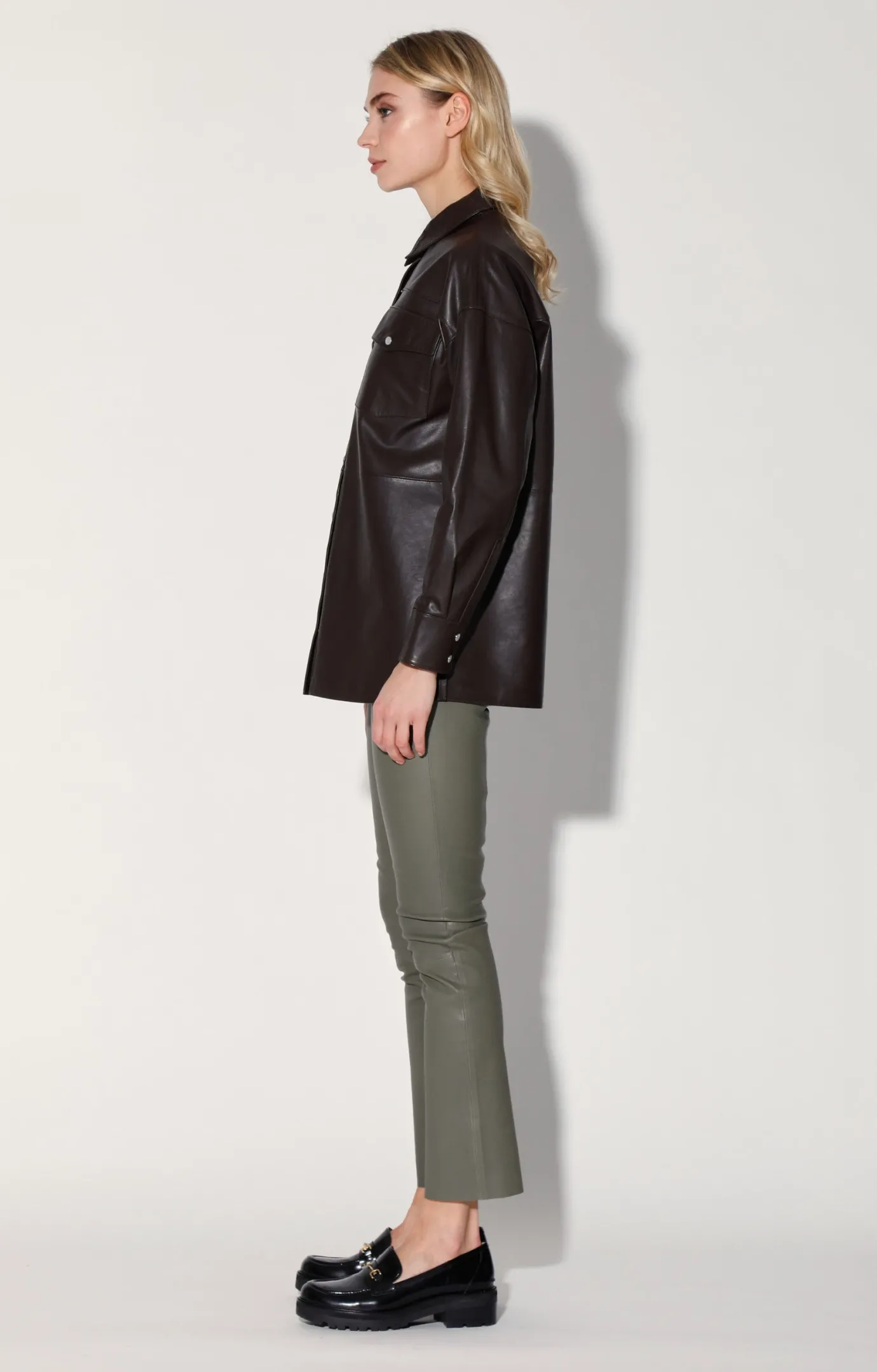 Walter Baker Shandi Top, Mocha - Leather^Women Leather | Tops