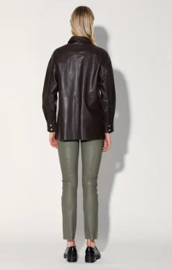 Walter Baker Shandi Top, Mocha - Leather^Women Leather | Tops