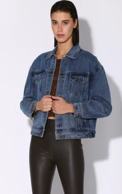 Walter Baker Shawna Jacket, Dark Wash^Women Jackets