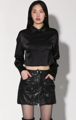 Walter Baker Shirley Skirt, Black - Leather^Women Leather | Bottoms