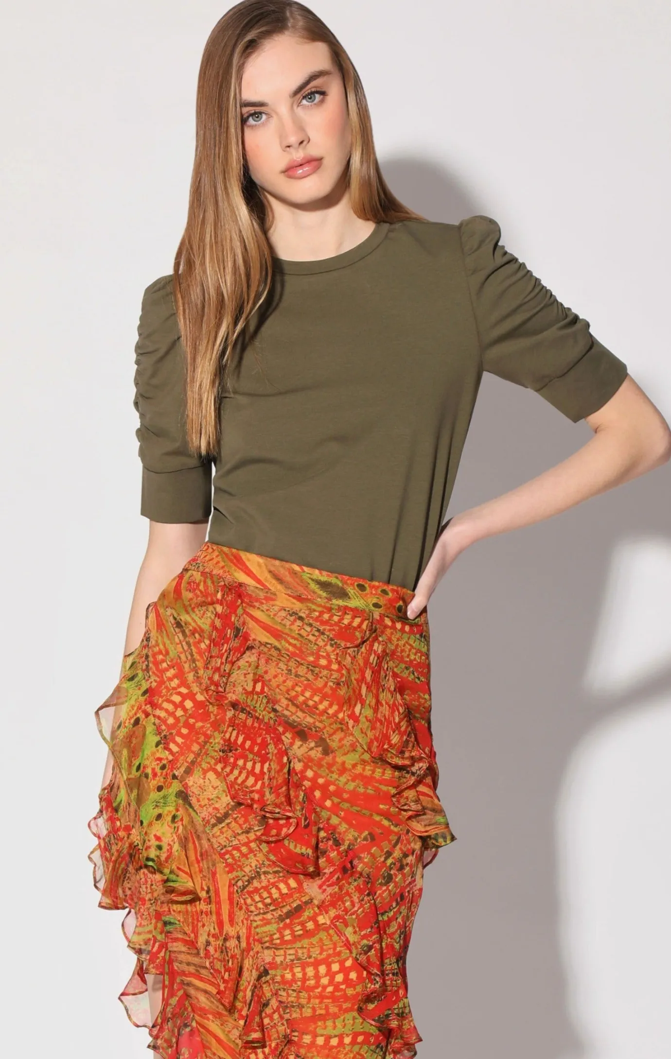 Walter Baker Skippy Top, Olive^Women Tops